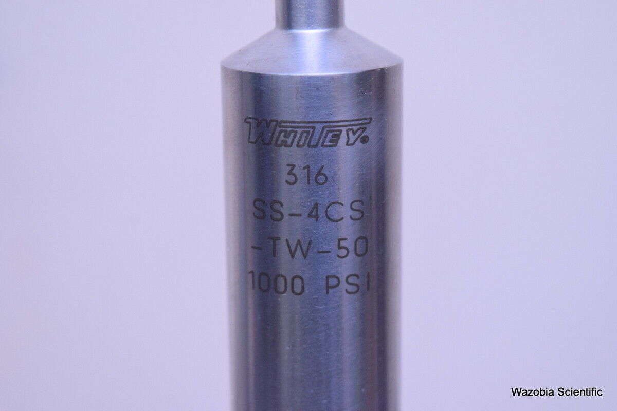 SWAGELOK WHITEY 316 SS-4CS-TW-50 1000 PSI SAMPLE CYCLINDER