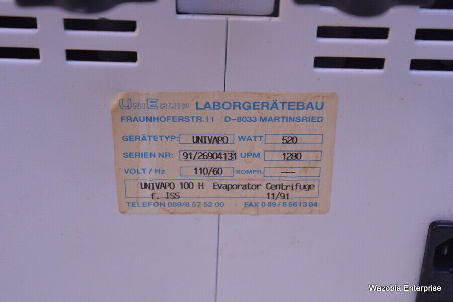 ISS-ENPROTECH UNIVAPO 100H CONCENTRATOR HEATER CENTRIFUGE