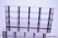 LOT OF 2 STAINLESS STEEL LAB CRYO STORAGE FREEZER RACK CRYOGENIC 22⅛ x 5¼ x 12¾
