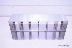 STAINLESS STEEL LABORATORY CRYO STORAGE FREEZER RACK CRYOGENIC 21½ x 5½  x 9¼