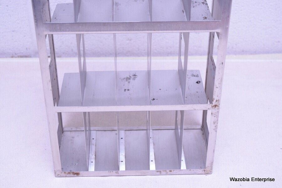 STAINLESS STEEL LABORATORY CRYO STORAGE FREEZER RACK CRYOGENIC 10⅞ X 5 ...