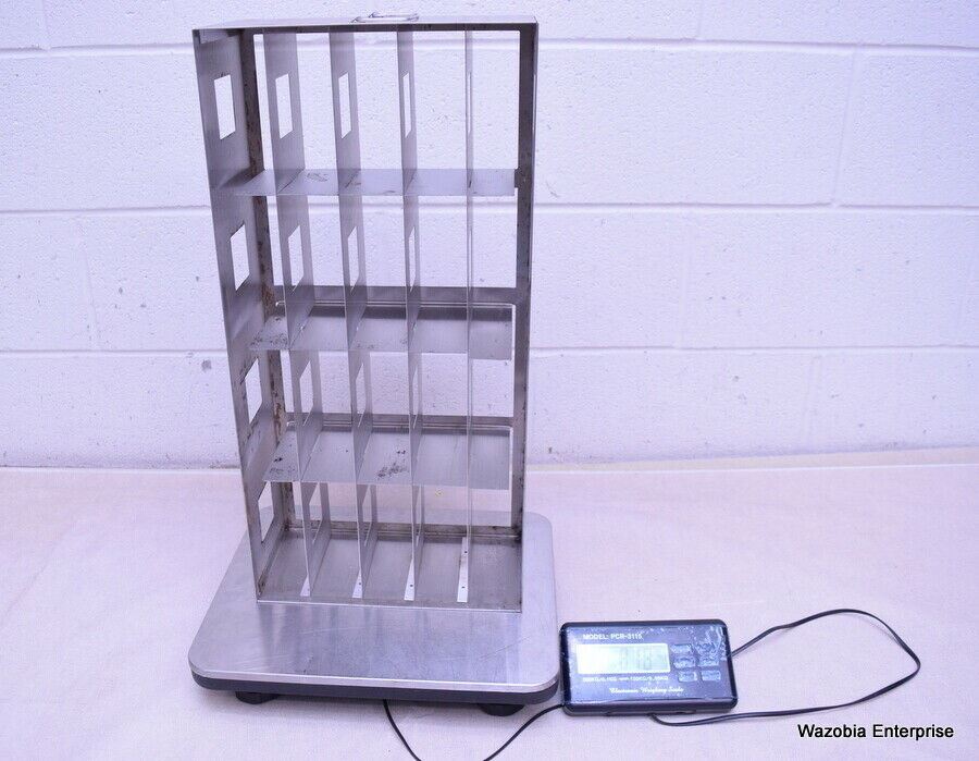 STAINLESS STEEL LABORATORY CRYO STORAGE FREEZER RACK CRYOGENIC 10⅞ X 5 ...