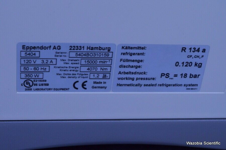 EPPENDORF REFRIGERATED CENTRIFUGE 5424 R WITH FA-45-24-11 ROTOR