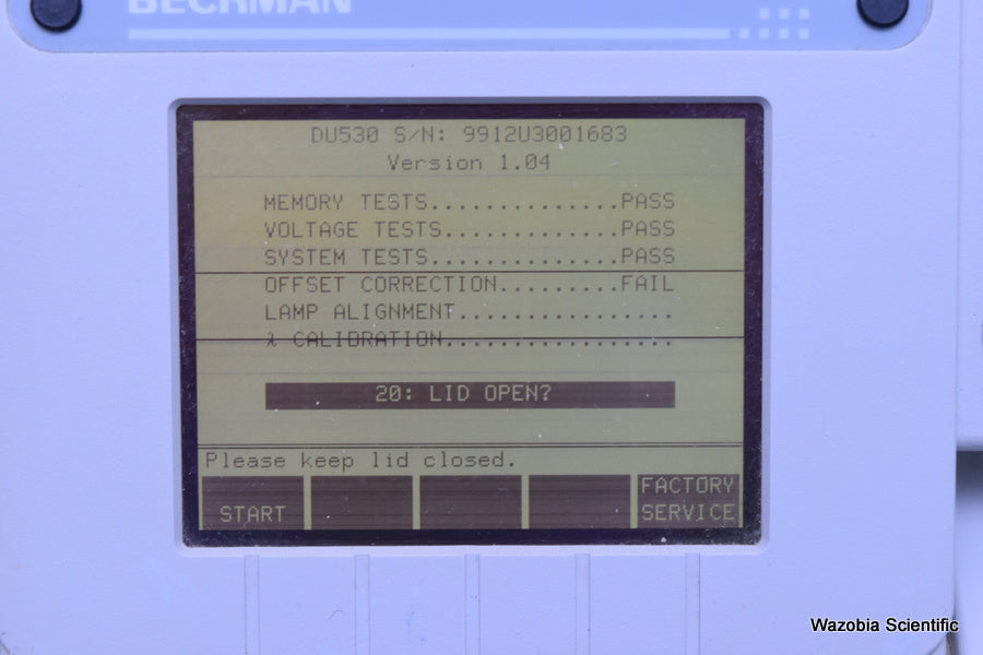 BECKMAN DU530 LIFE SCIENCE UV/VIS SPECTROPHOTOMETER