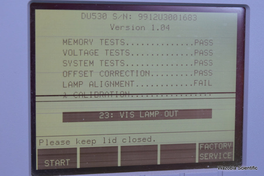 BECKMAN DU530 LIFE SCIENCE UV/VIS SPECTROPHOTOMETER