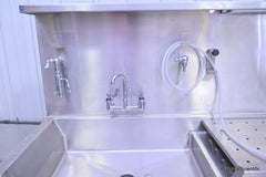 MORTECH MANUFACTURING AUTOPSY STATION LEFT SINK 1036-7 WITH INSINKERATOR SS50-26