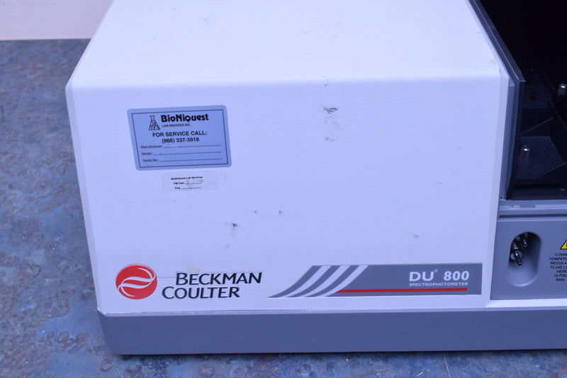 BECKMAN COULTER DU 800 SERIES SPECTROPHOTOMETER