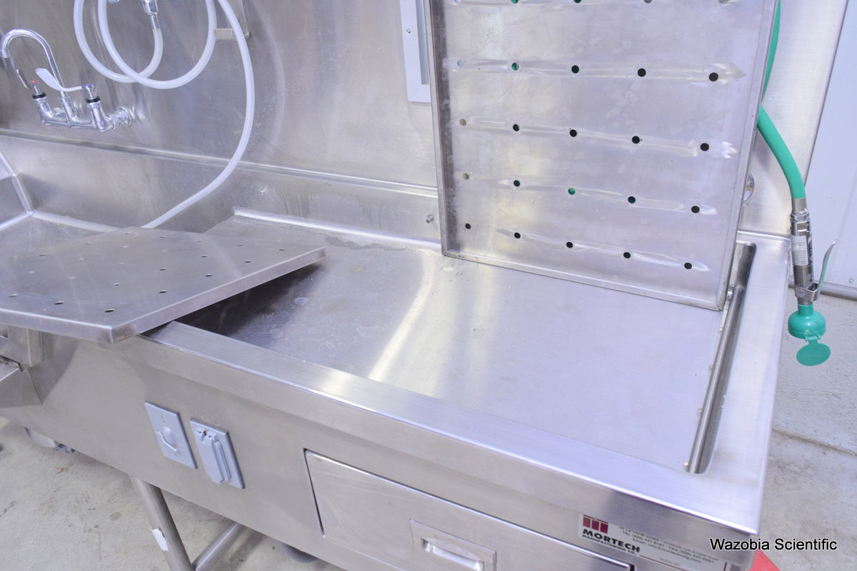 MORTECH MANUFACTURING AUTOPSY STATION LEFT SINK 1036-7 WITH INSINKERATOR SS50-26