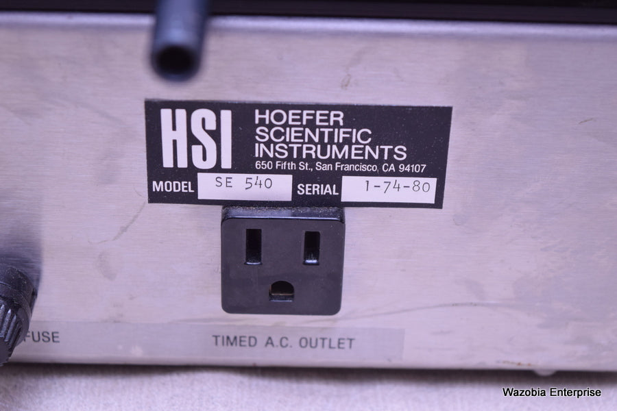 HOEFER SCIENTIFIC INSTRUMENT SLAB GEL MODEL SE 540