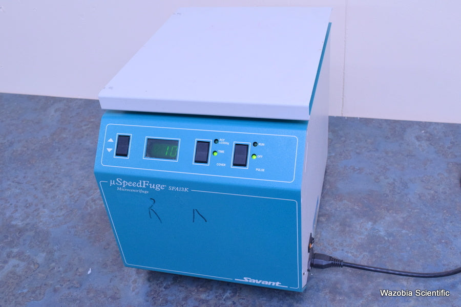 SAVANT USPEEDFUGE MICROCENTRIFUGE SFA13K RSA-24 ROTOR CENTRIFUGE