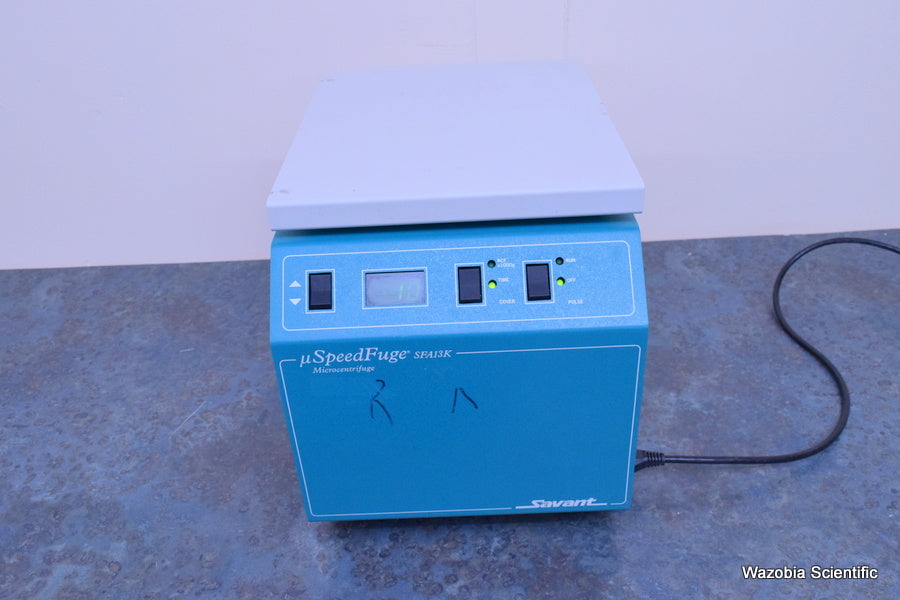 SAVANT USPEEDFUGE MICROCENTRIFUGE SFA13K RSA-24 ROTOR CENTRIFUGE