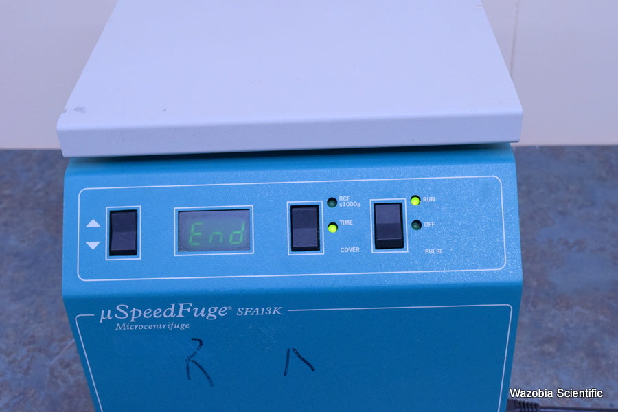 SAVANT USPEEDFUGE MICROCENTRIFUGE SFA13K RSA-24 ROTOR CENTRIFUGE