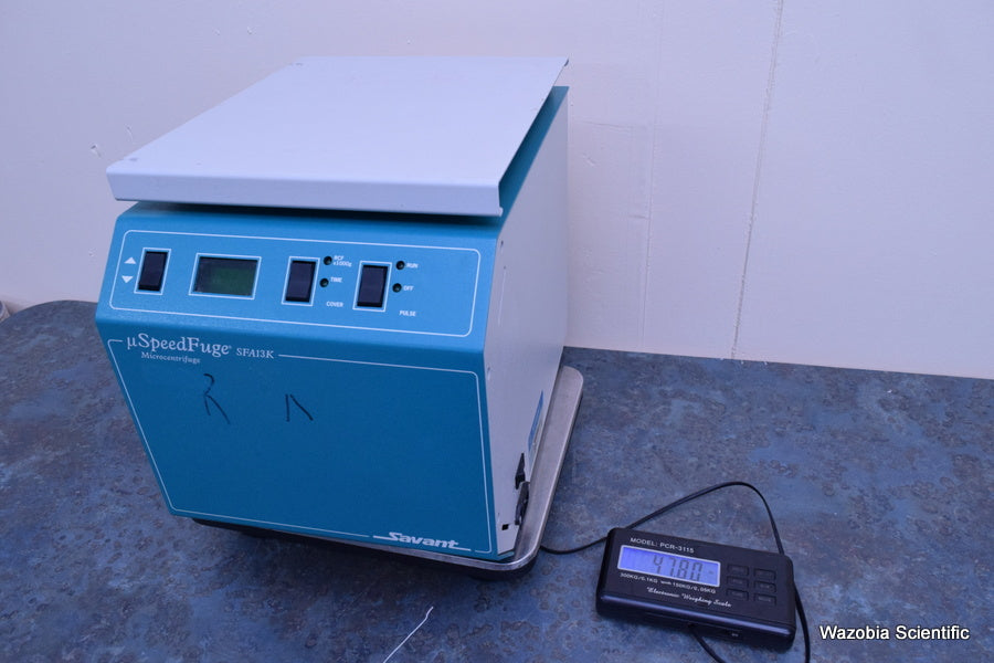 SAVANT USPEEDFUGE MICROCENTRIFUGE SFA13K RSA-24 ROTOR CENTRIFUGE