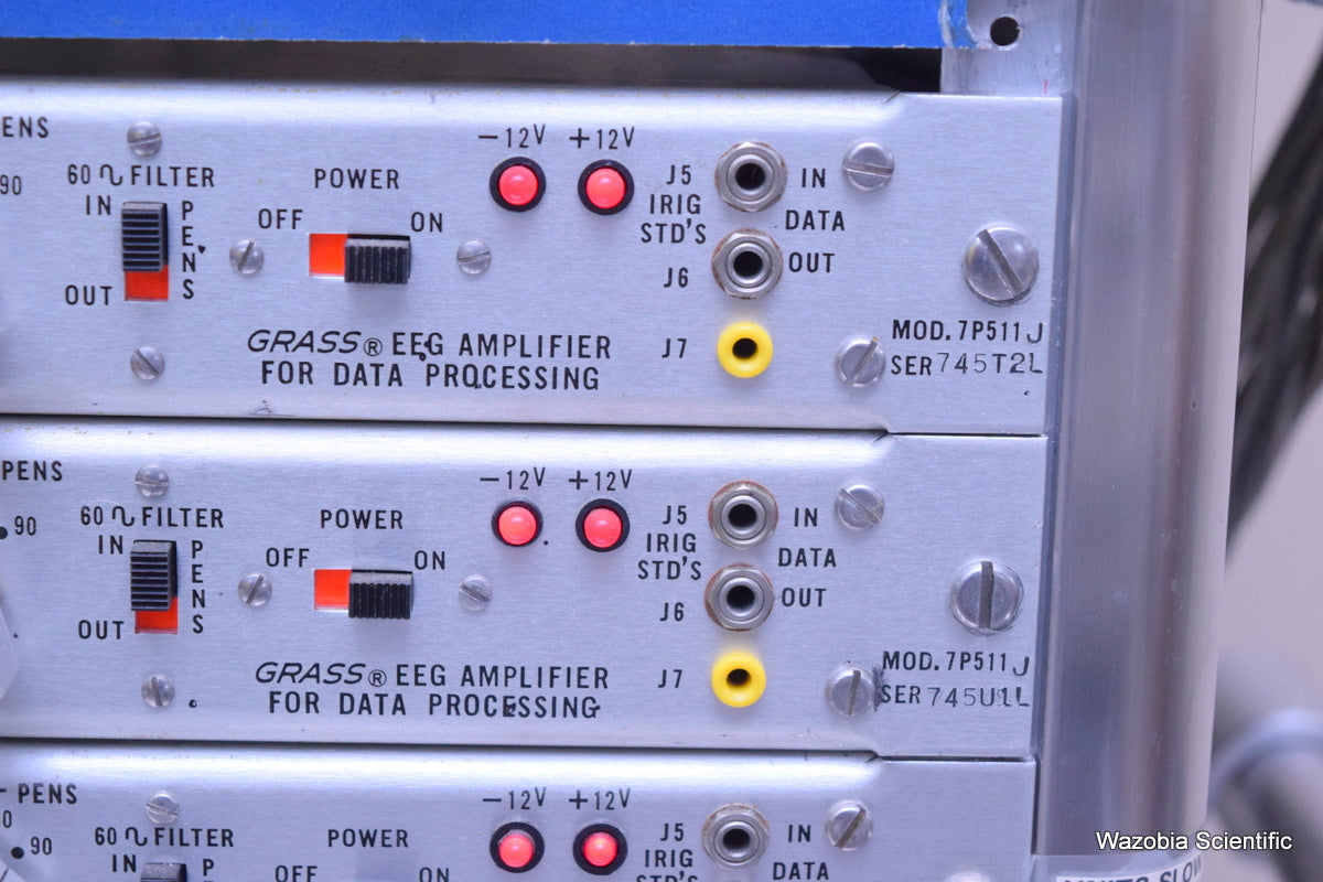 GRASS INSTRUMENT MODEL 78B EEG & POLYGRAPH DATA RECORDING SYSTEM AM7 7P511 AMPLI