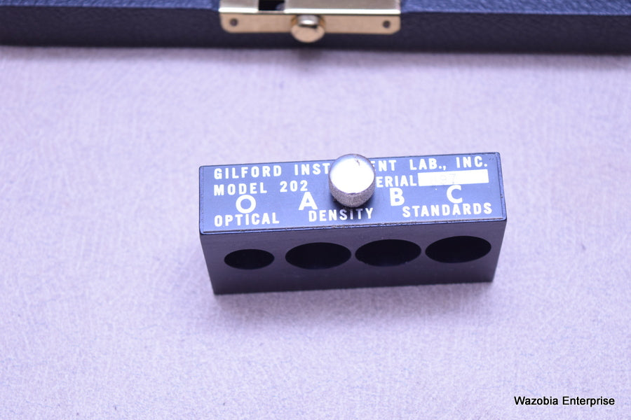 GILFORD INSTRUMENT MODEL 202 OPTICAL DENSITY STANDINGS