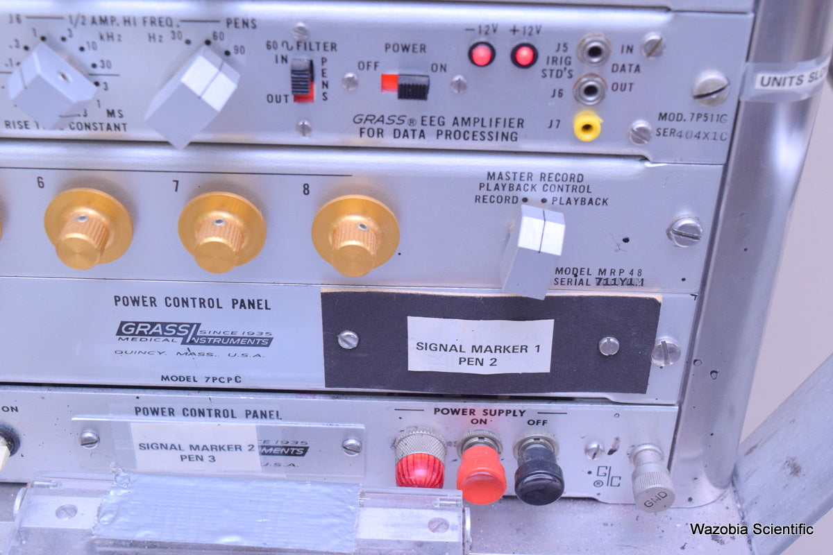 GRASS INSTRUMENT MODEL 78B EEG & POLYGRAPH DATA RECORDING SYSTEM AM7 7P511 AMPLI