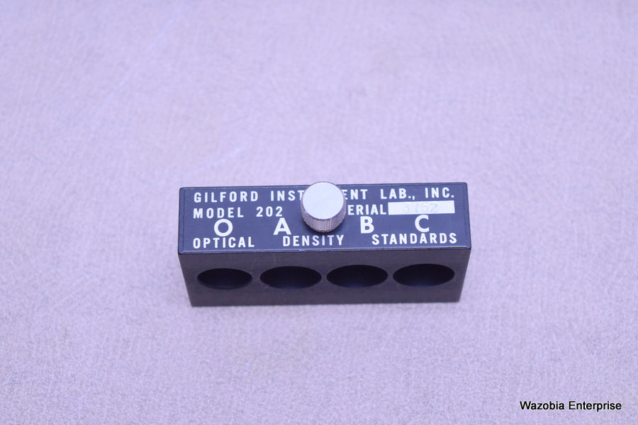 GILFORD INSTRUMENT MODEL 202 OPTICAL DENSITY STANDINGS