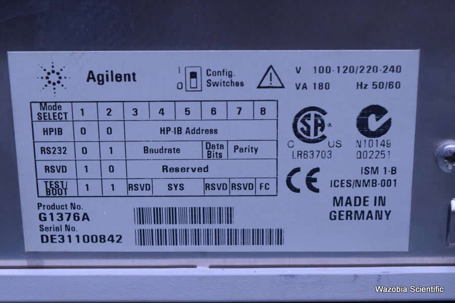 AGILENT 1100 SERIES CAPPUMP CAP CAPILLARY PUMP G1376A HPLC