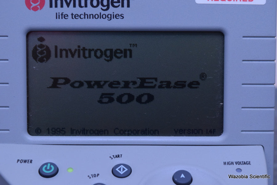 INVITROGEN LIFE TECHNOLOGIES  POWEREASE 500 ELECTROPHORESIS POWER SUPPLY
