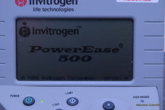 INVITROGEN LIFE TECHNOLOGIES  POWEREASE 500 ELECTROPHORESIS POWER SUPPLY
