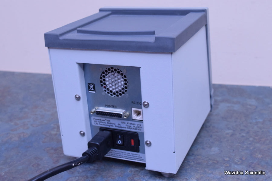 INVITROGEN LIFE TECHNOLOGIES  POWEREASE 500 ELECTROPHORESIS POWER SUPPLY