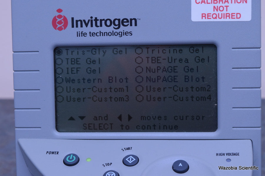 INVITROGEN LIFE TECHNOLOGIES  POWEREASE 500 ELECTROPHORESIS POWER SUPPLY