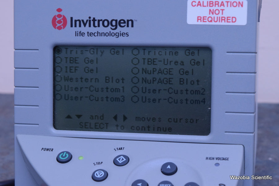 INVITROGEN LIFE TECHNOLOGIES POWEREASE 500 ELECTROPHORESIS POWER SUPPL