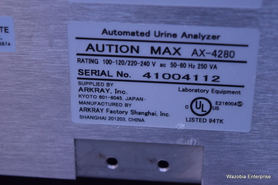 ARKRAY AUTION MAX AX-4280 URINE ANALYZER