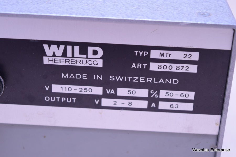 WILD HEERBRUGG SWITZERLAND TYPE MTR 22 MICROSCOPE POWER SUPPLY