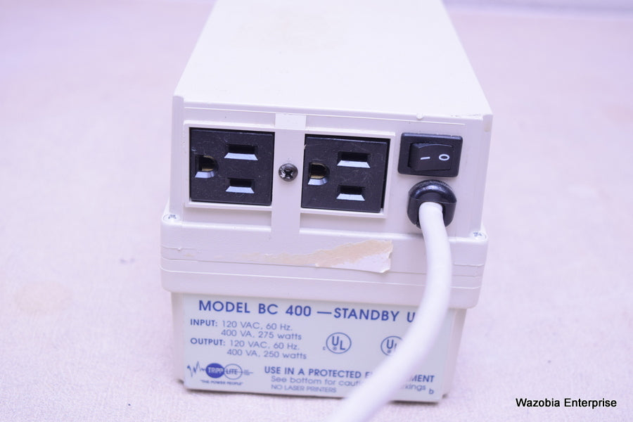 TRIPP LITE MODEL BC 400 STANDBY UPS