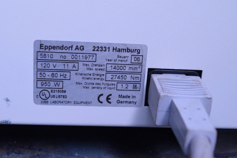 EPPENDORF CENTRIFUGE 5810 BENCHTOP