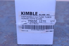 KIMBLE GLASS DISPOSABLE CULTURE TUBES BOROSILICATE GLASS 73500 1275  12X 75MM SI
