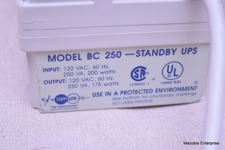TRIPP LITE MODEL BC 250 STANDBY UPS