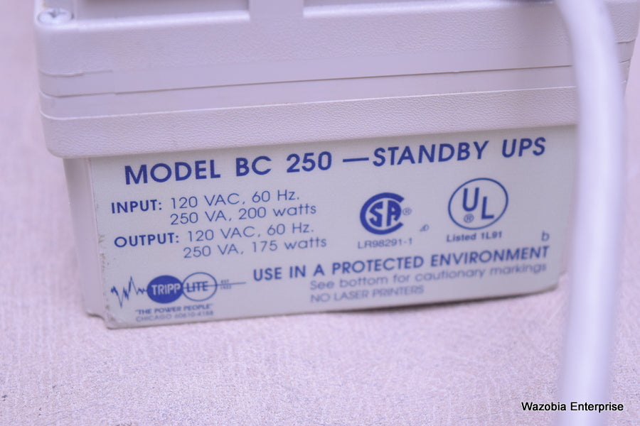 TRIPP LITE MODEL BC 250 STANDBY UPS