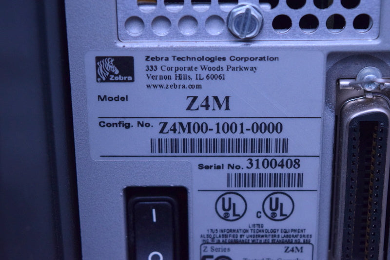 ZEBRA Z4MPLUS THERMAL BARCODE LABEL PRINTER