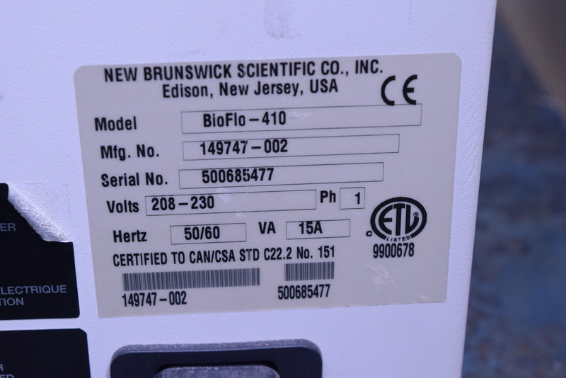 NEW BRUNSWICK SCIENTIFIC BIOFLO 410 FERMENTOR/BIOREACTOR