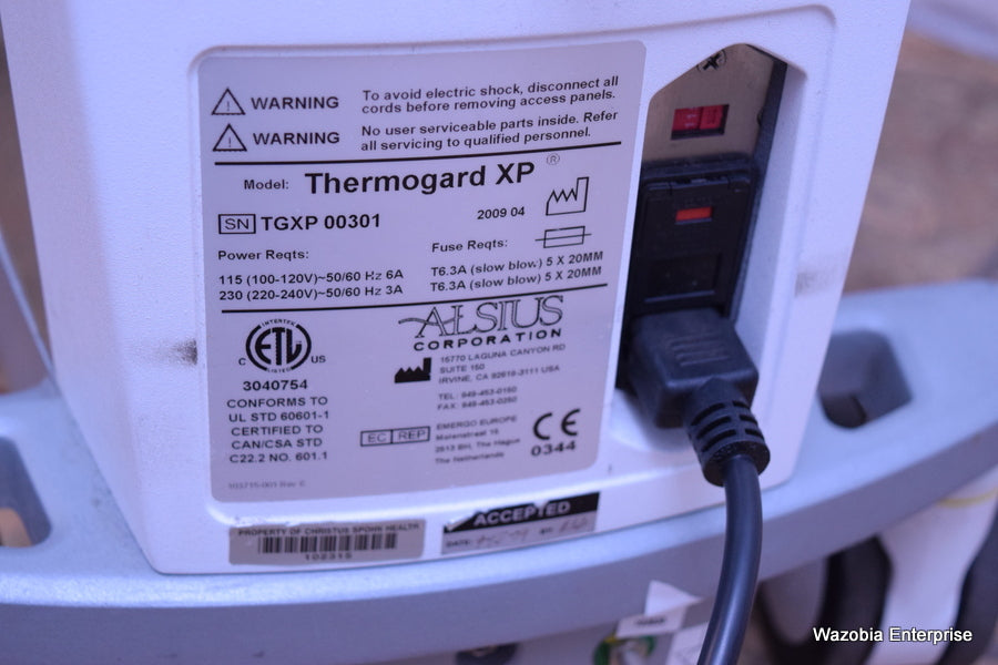 ZOLL ALSIUS THERMOGARD XP TEMPERATURE MANAGEMENT SYSTEM