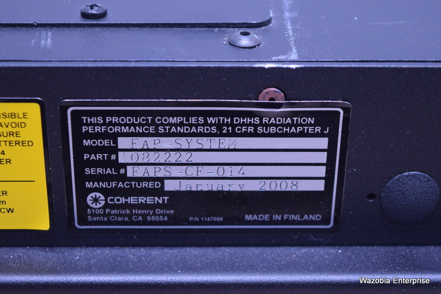 COHERENT MODEL FAP SYSTEM LASER SYSTEM