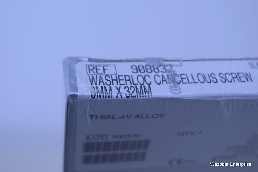 BIOMET WASHERLOC CANCELLOUS SCREW 6MM X 32MM 908832