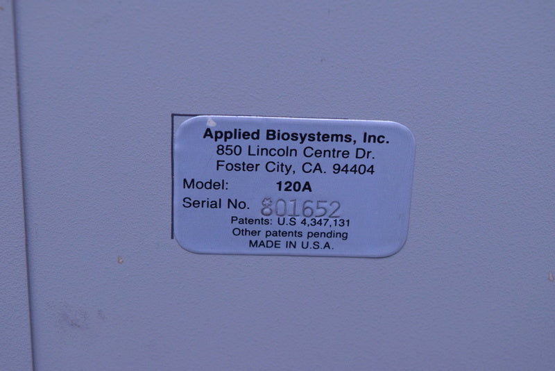 AB APPLIED BIOSYSTEMS 120A  ANALYZER WITH CHART RECORDER