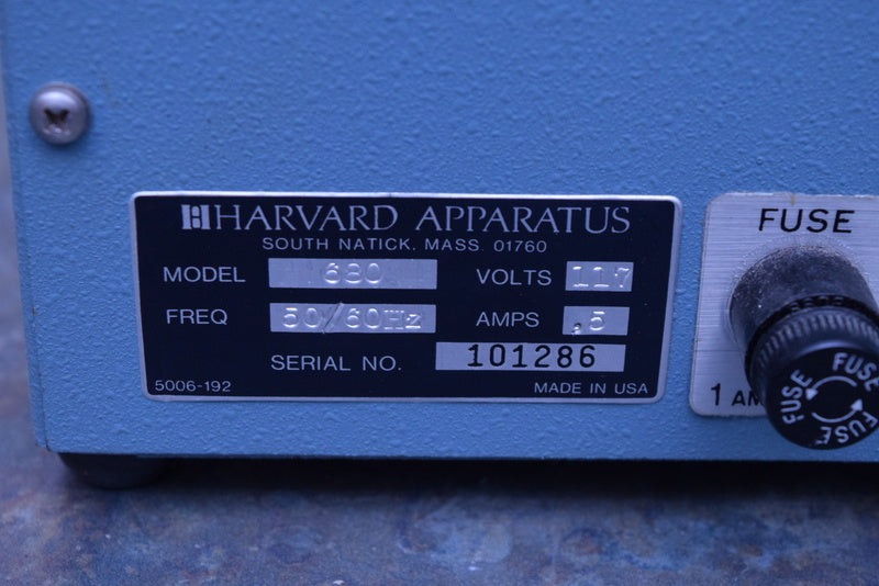 HARVARD RODENT VENTILATOR MODEL 680 S/N 101286