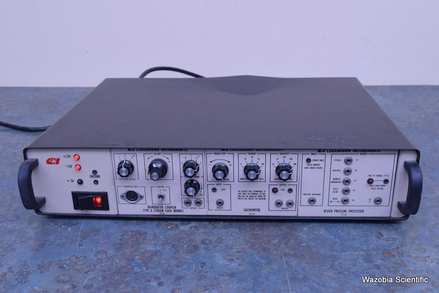 COULBOURN INSTRUMENTS S16-02 TRANSDUCER COUPLER S72-5 TACHOMETER S77-26 BLOOD PR