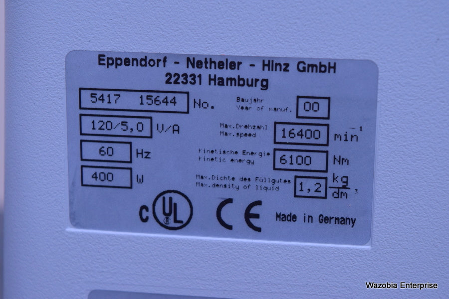 LOT OF 2 EPPENDORF CENTRIFUGE 5417C WITHOUT ROTORS