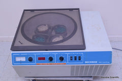 BECKMAN GPR REFRIGERATED CENTRIFUGE WITH ROTOR  BUCKETS AND ADAPTER 349702