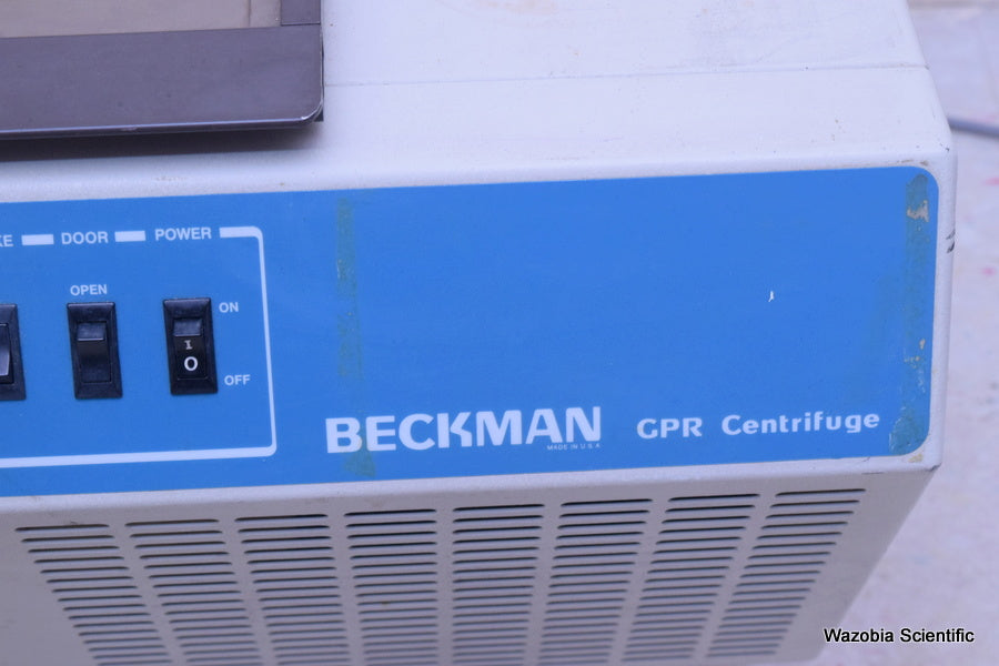 BECKMAN GPR REFRIGERATED CENTRIFUGE WITH ROTOR  BUCKETS AND ADAPTER 349702