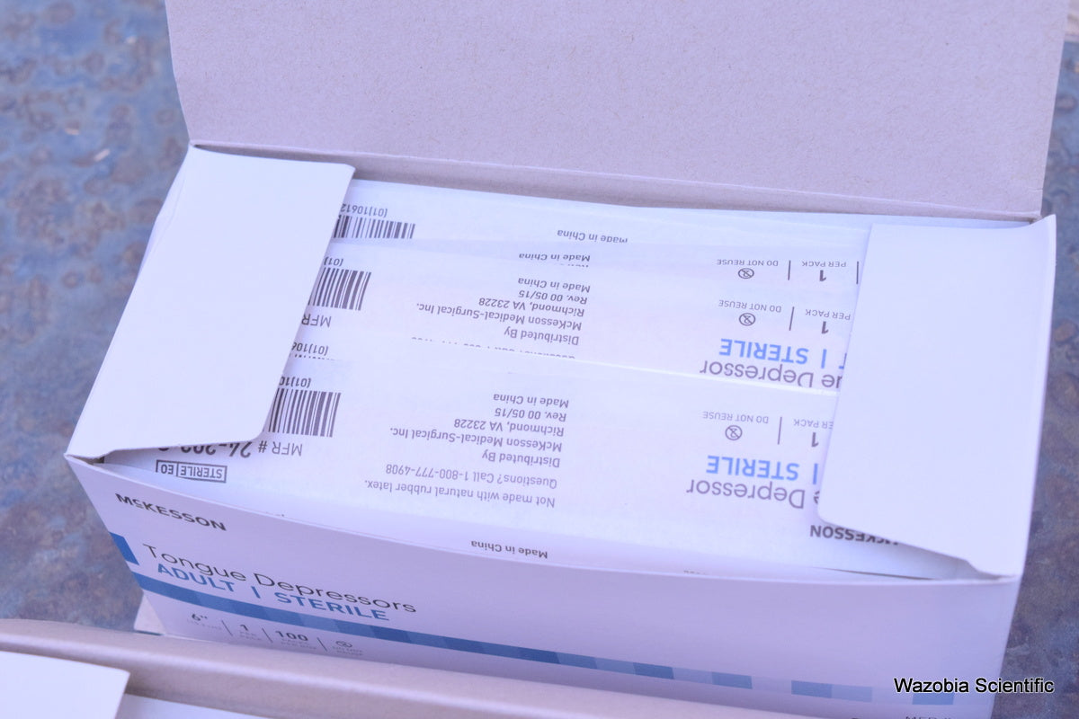 LOT OF MCKESSON TONGUE DEPRESSORS ADULT STERILE 6" 24-202-S 800PCS +