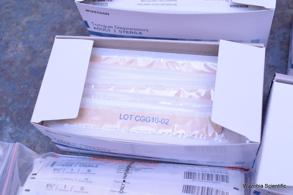LOT OF MCKESSON TONGUE DEPRESSORS ADULT STERILE 6" 24-202-S 800PCS +