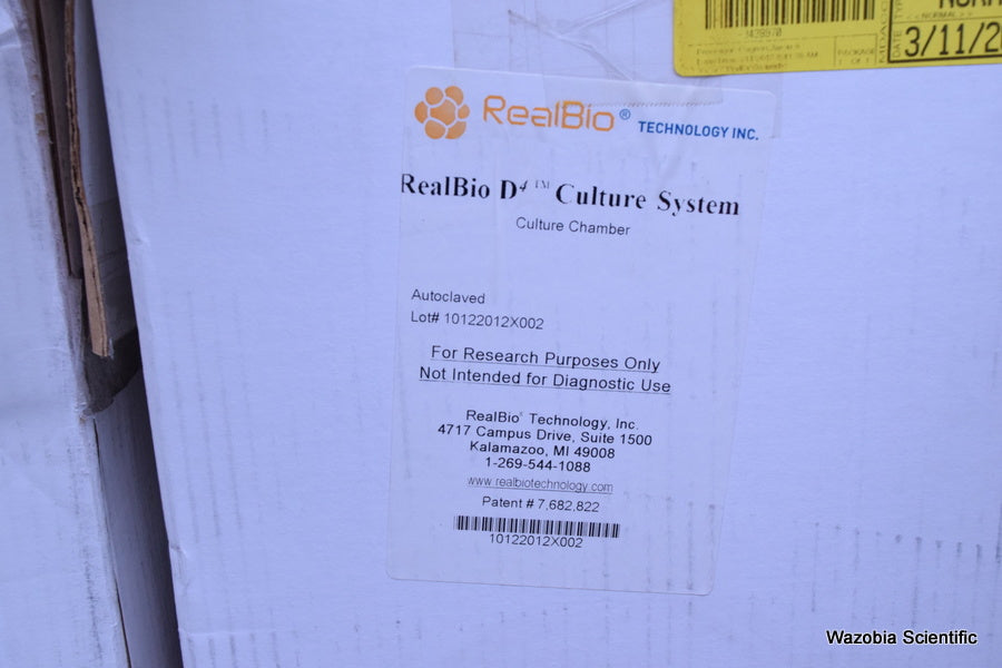 2 REALBIO D4 CULTURE SYSTEM CULTURE CHAMBER