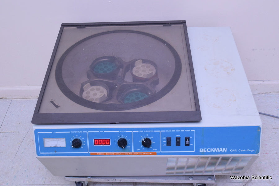 BECKMAN GPR REFRIGERATED CENTRIFUGE WITH ROTOR  BUCKETS AND ADAPTER 349702