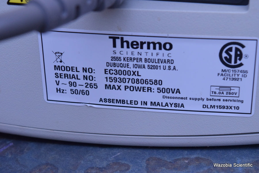 THERMO SCIENTIFIC OWL EC3000 XL PROGRAMMABLE POWER SUPPLY MAX 500VA